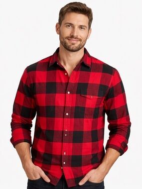 Hobbs Creek Buffalo Plaid Flannel Shirt
